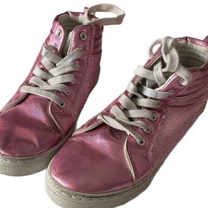 Glitter and Shimmer Pink hi tops